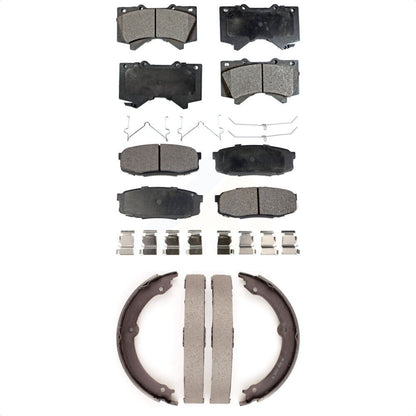 Kit de plaquettes de frein et de chaussures de stationnement semi-métalliques avant et arrière, pour Toyota Tundra Sequoi