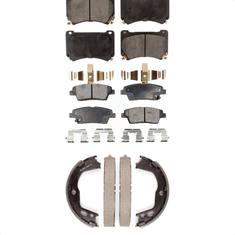 Kit de plaquettes de frein et chaussures de stationnement semi-métalliques avant et arrière, pour Hyundai Genesis