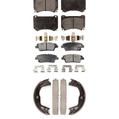 Kit de plaquettes de frein et chaussures de stationnement semi-métalliques avant et arrière, pour Hyundai Genesis