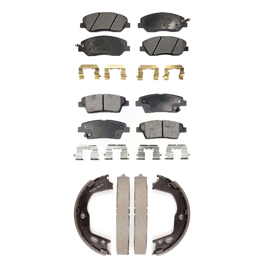 Kit de plaquettes de frein et chaussures de stationnement semi-métalliques avant et arrière, pour Hyundai Genesis 3.8