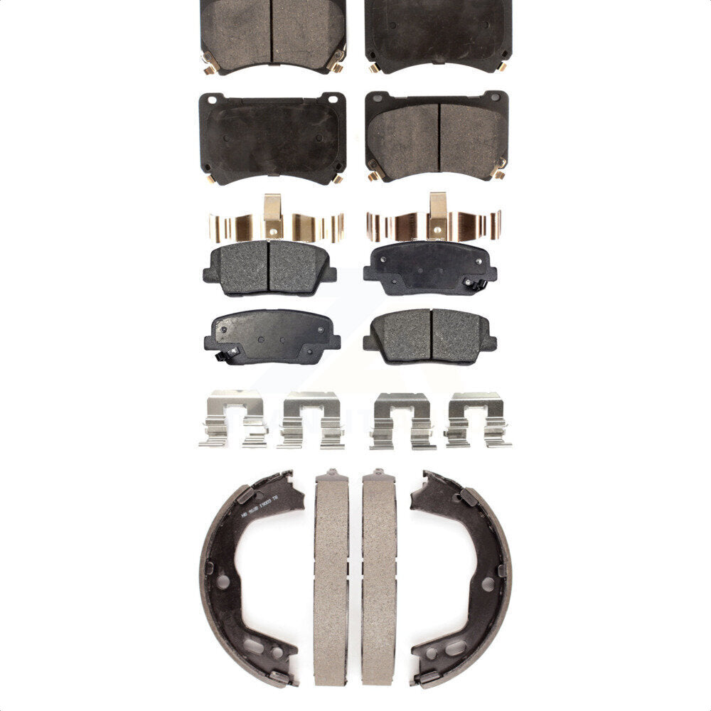 Kit de plaquettes de frein semi-métalliques avant et arrière, pour Hyundai Genesis Equu