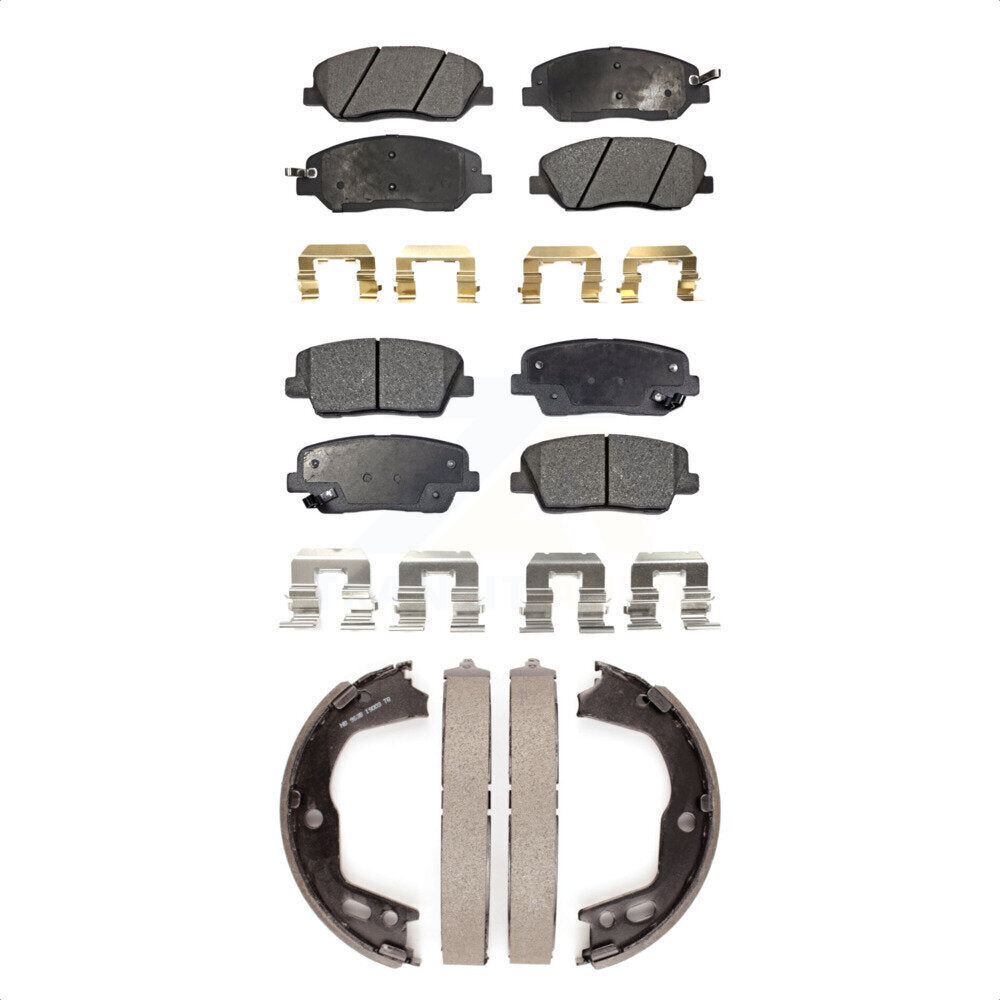 Kit de plaquettes de frein et chaussures de stationnement semi-métalliques avant et arrière, pour Hyundai Genesis 3.8
