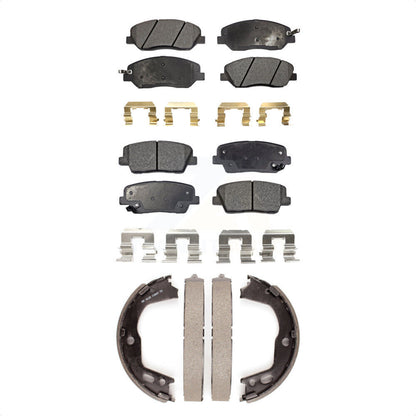 Kit de plaquettes de frein et chaussures de stationnement semi-métalliques avant et arrière, pour Hyundai Genesis 3.8