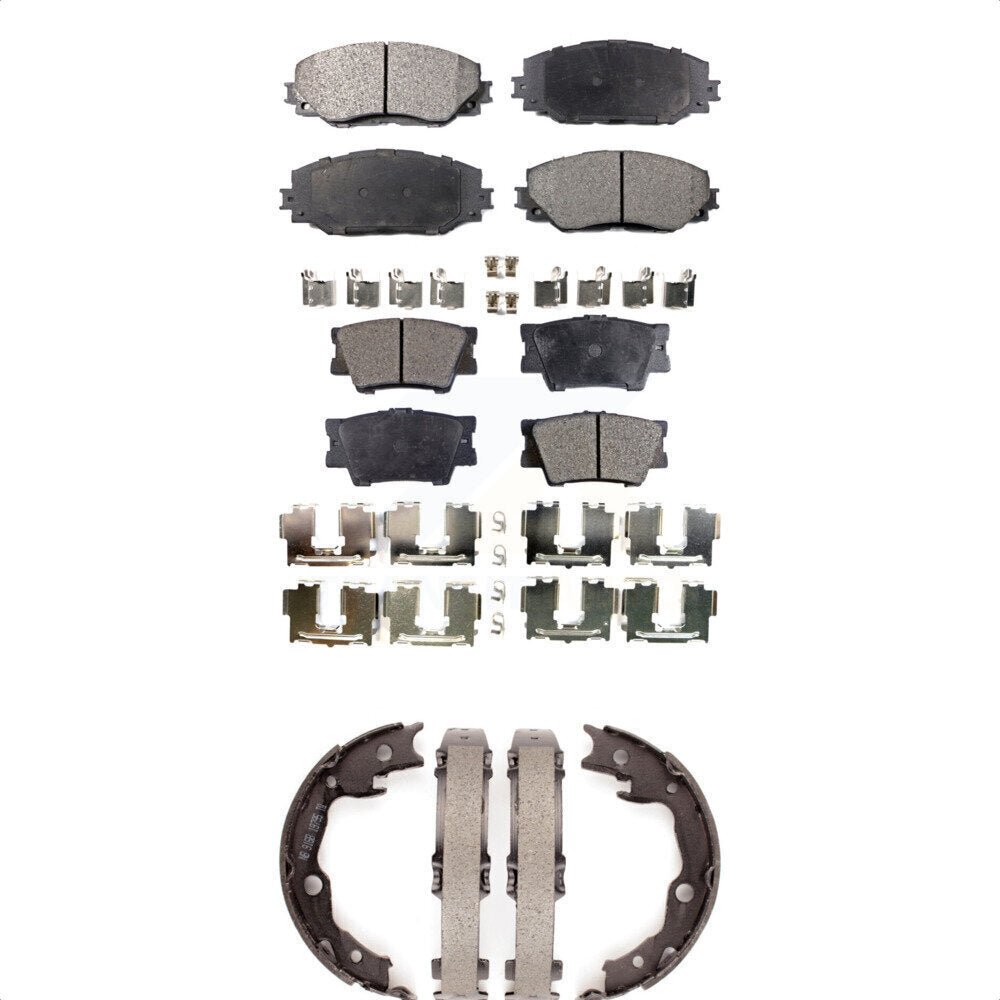 Kit de plaquettes de frein et chaussures de stationnement semi-métalliques avant et arrière, pour Toyota RAV4 Lexus