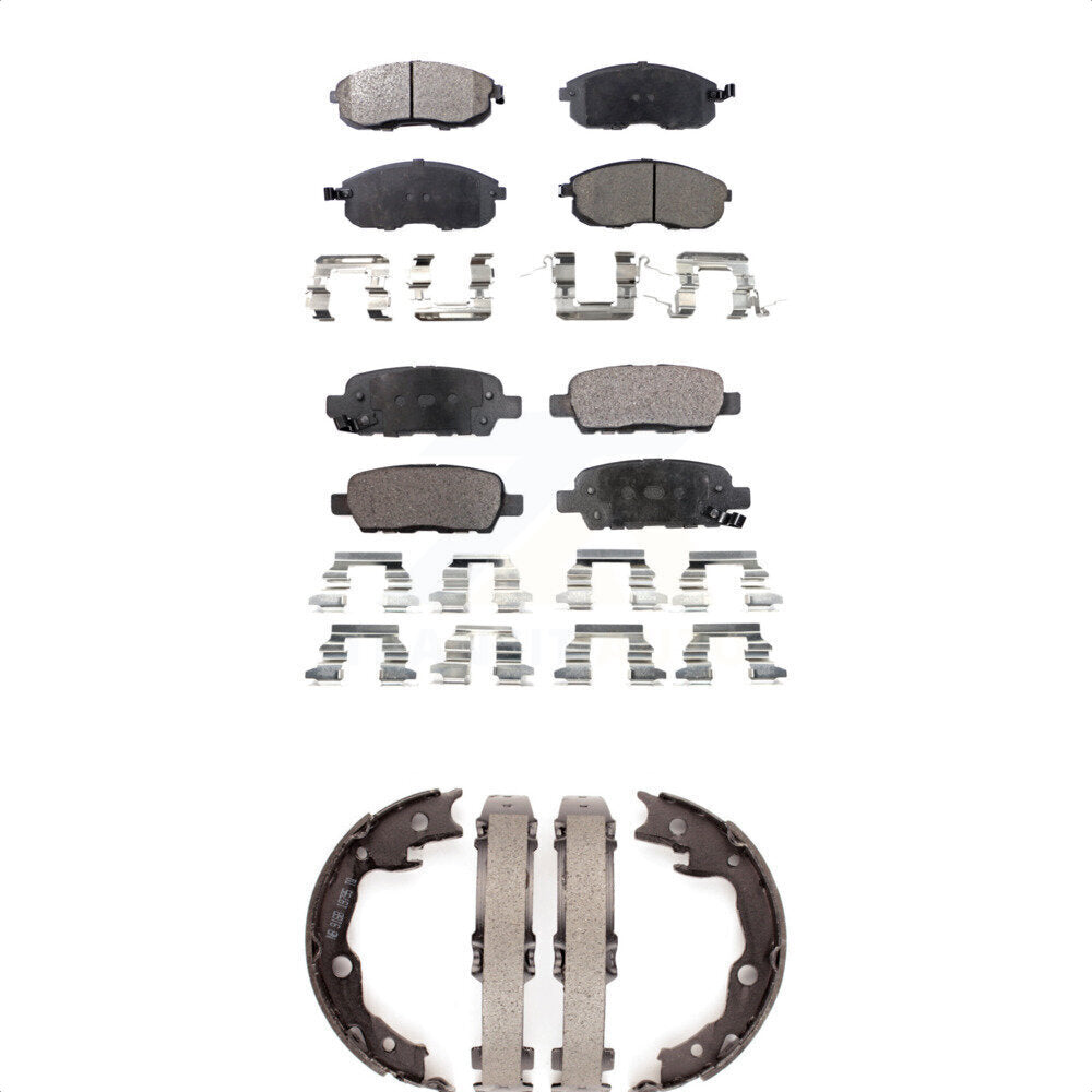 Kit de plaquettes de frein et chaussures de stationnement semi-métalliques avant et arrière, pour Nissan Sentra Juk