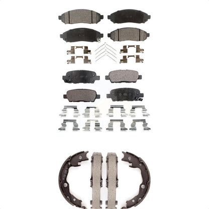 Kit de plaquettes de frein et chaussures de stationnement semi-métalliques avant et arrière, pour Nissan LEAF