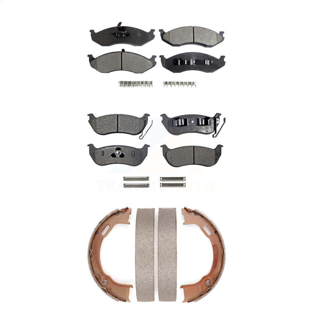Kit de plaquettes de frein et chaussures de stationnement semi-métalliques avant et arrière, pour Jeep Wrangler TJ