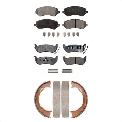 Kit de plaquettes de frein semi-métalliques avant et arrière, chaussures de stationnement pour Jeep Libert 2003 – 2007