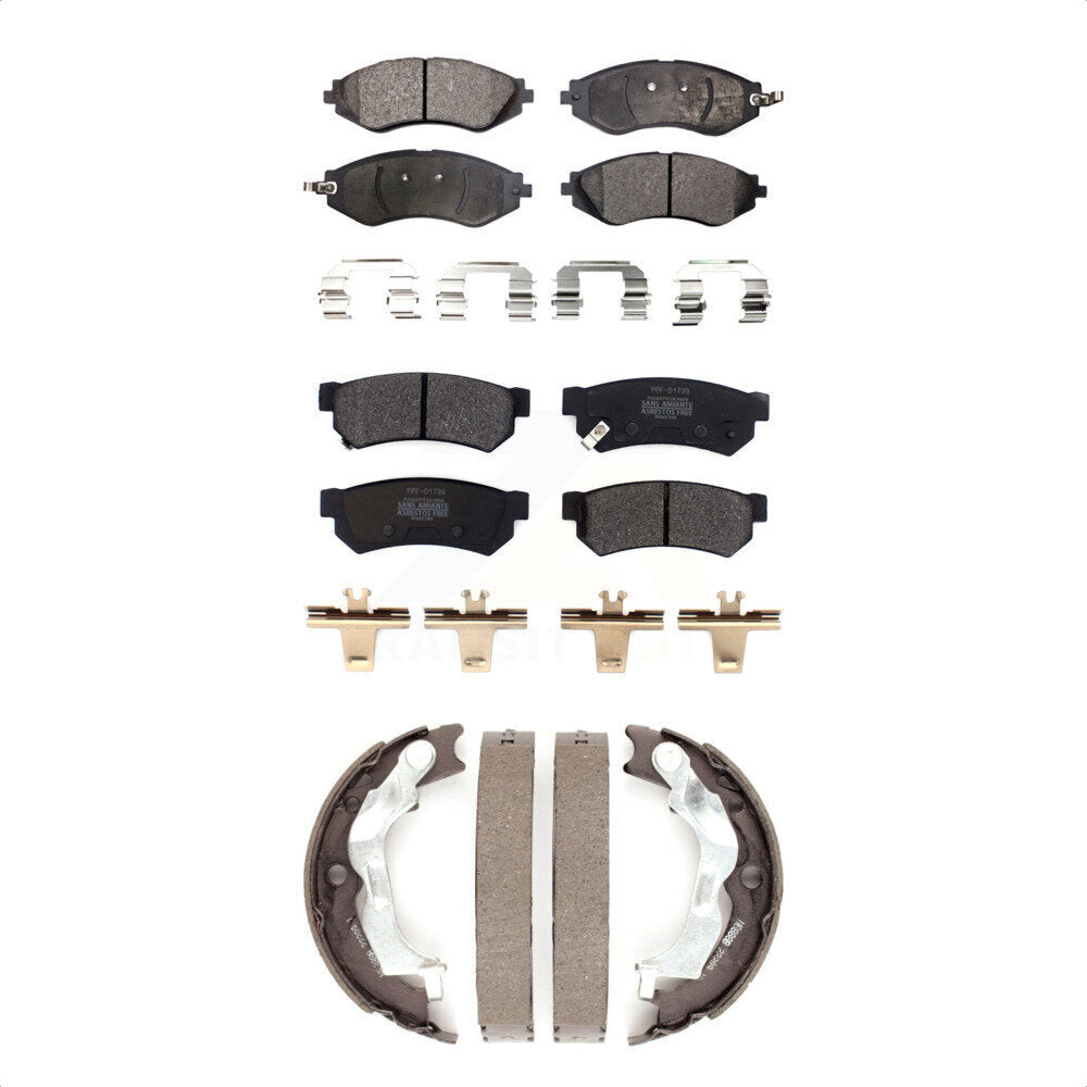 Kit de plaquettes de frein et chaussures de stationnement semi-métalliques avant et arrière, pour Chevrolet Spark E