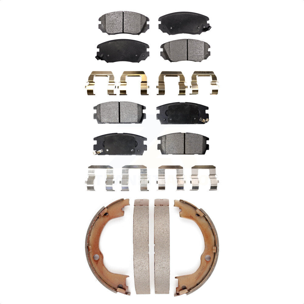 Plaquettes de frein semi-métalliques avant et arrière et Kit de chaussures de stationnement pour Chevrolet Equinox GM