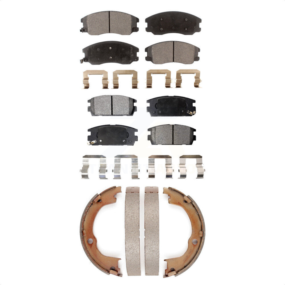 Plaquettes de frein semi-métalliques avant et arrière et Kit de chaussures de stationnement pour Chevrolet Equinox Vu