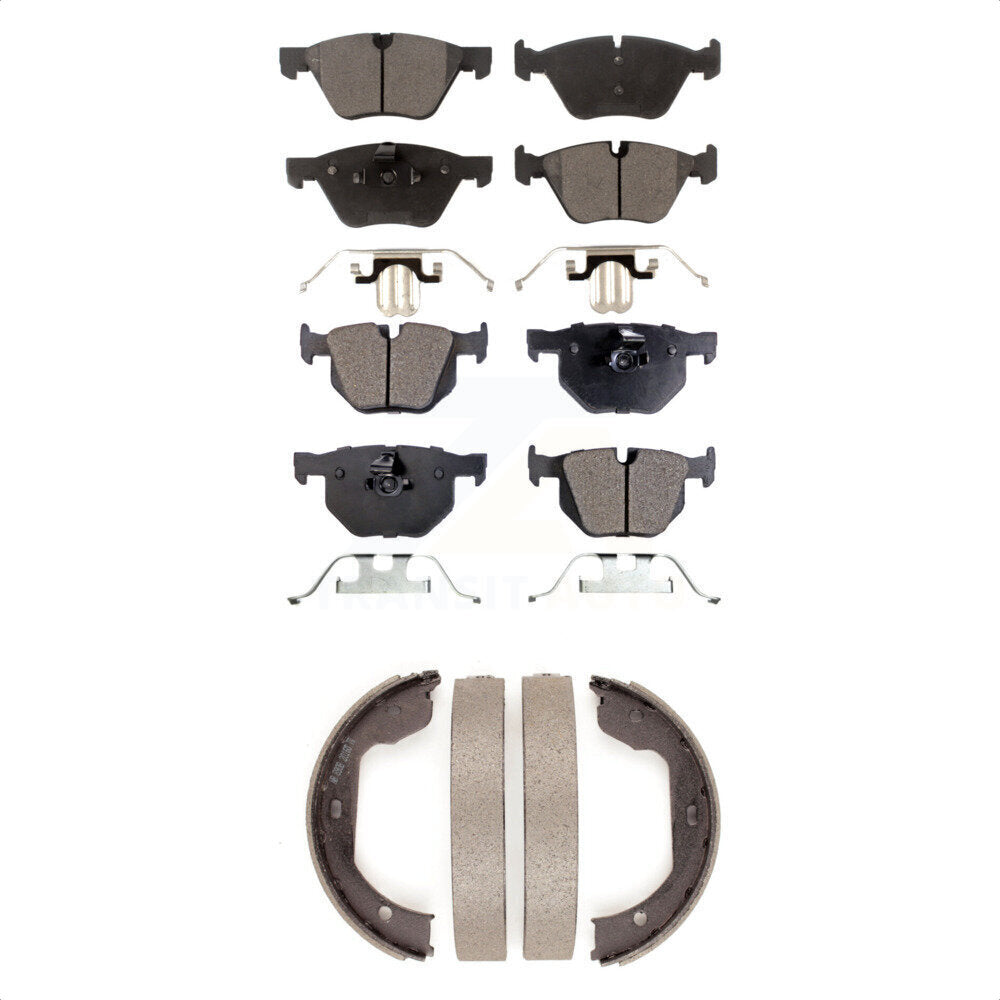 Kit de plaquettes de frein et chaussures de stationnement semi-métalliques avant et arrière, pour BMW 525i