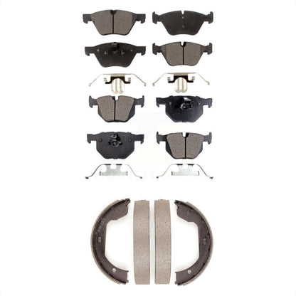 Kit de plaquettes de frein et chaussures de stationnement semi-métalliques avant et arrière, pour BMW 525i