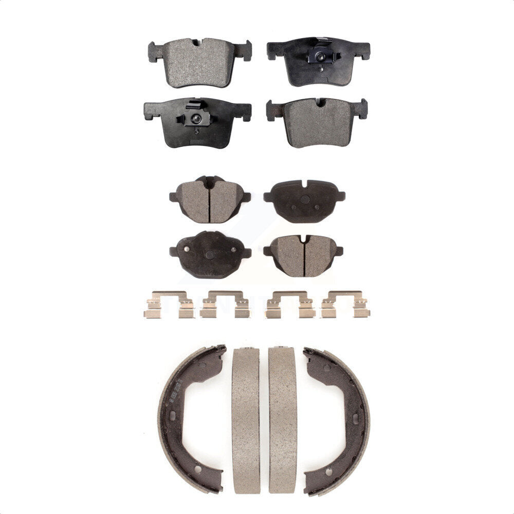 Kit de plaquettes de frein semi-métalliques avant et arrière et de chaussures de stationnement pour BMW X3 xDrive28 2011