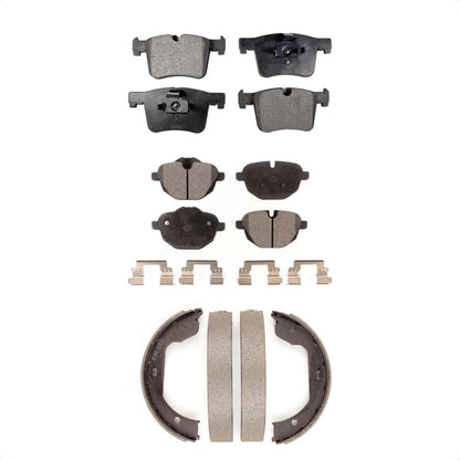 Kit de plaquettes de frein semi-métalliques avant et arrière et de chaussures de stationnement pour BMW X3 xDrive28 2011