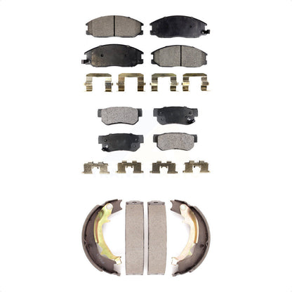 Kit de plaquettes de frein semi-métalliques avant et arrière, chaussures de stationnement pour Hyundai Santa F 01-06