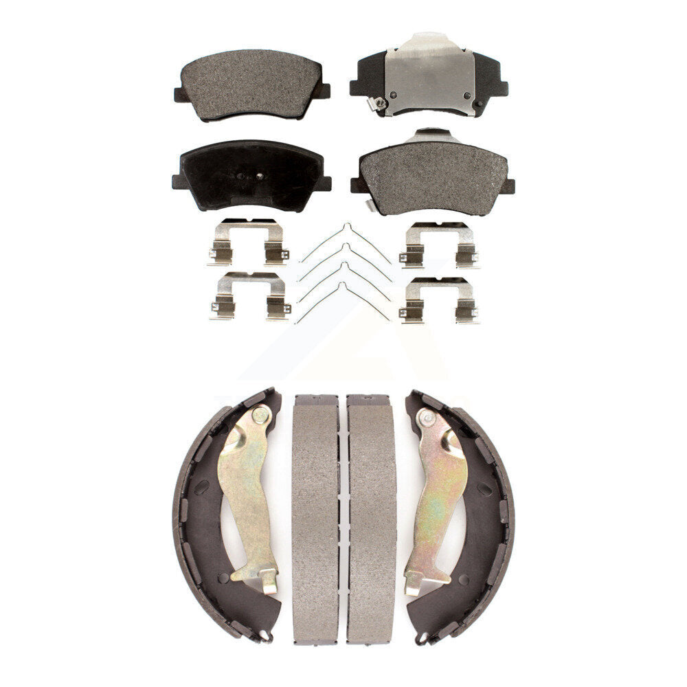 Kit de plaquettes de frein et chaussures de tambour semi-métalliques avant et arrière, pour Hyundai Elantra