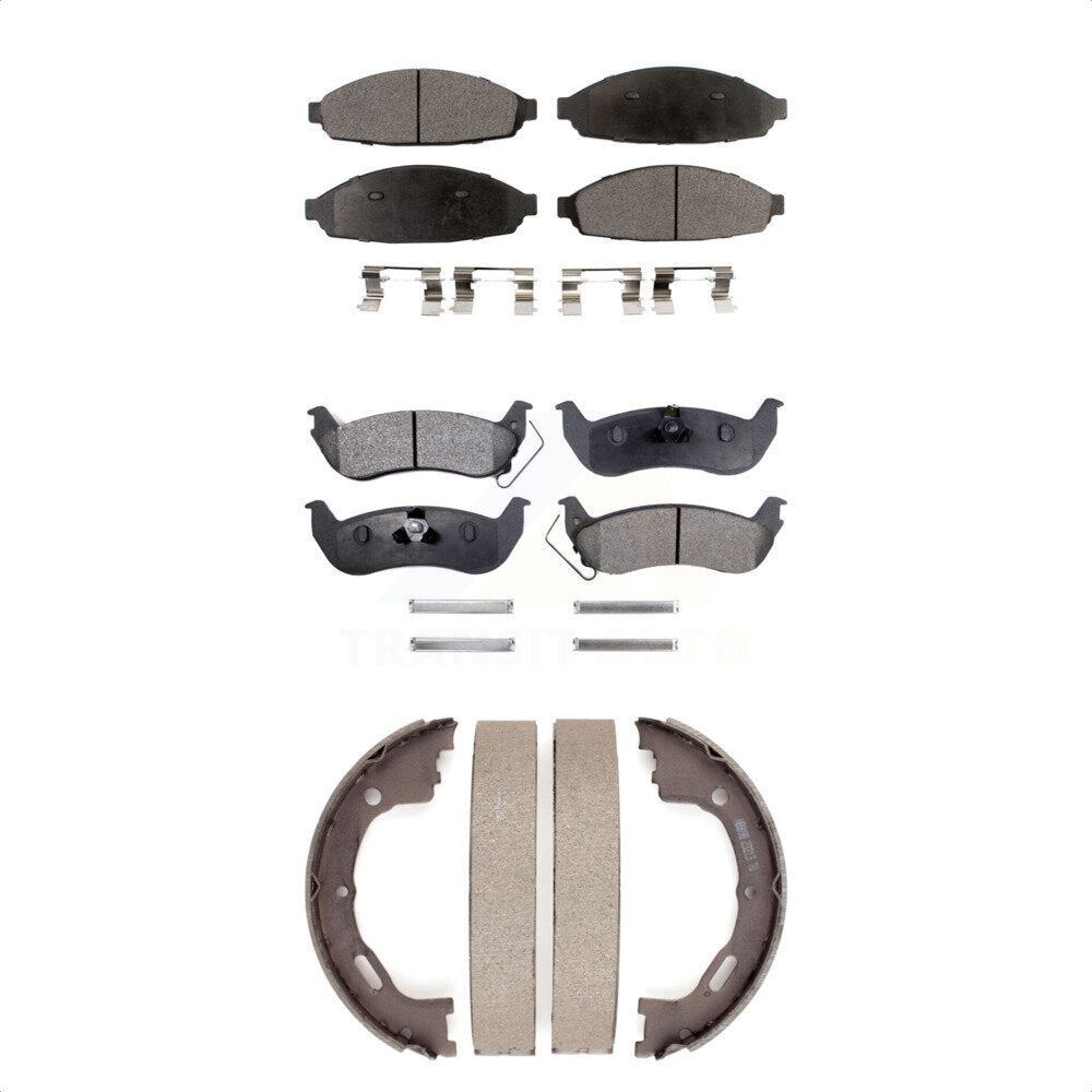 Kit de plaquettes de frein semi-métalliques avant et arrière et de chaussures de stationnement pour Mercury Grand Marqui