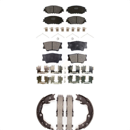 Kit de plaquettes de frein et chaussures de stationnement semi-métalliques avant et arrière, pour Toyota Camry