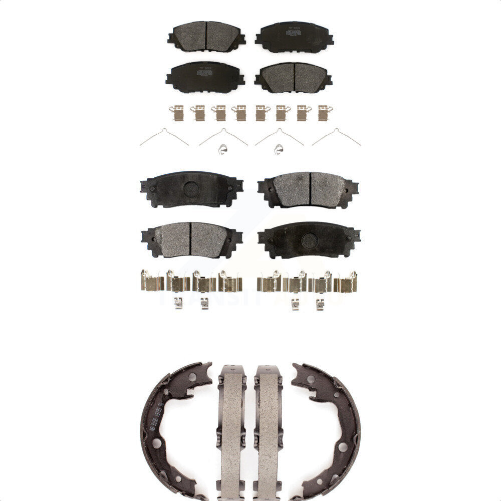 Kit de plaquettes de frein et chaussures de stationnement semi-métalliques avant et arrière, pour Toyota RAV4 Camry