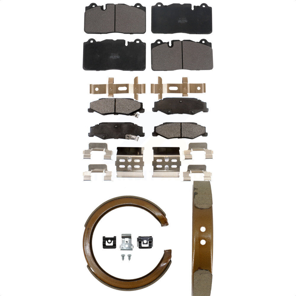 Plaquettes de frein semi-métalliques avant et arrière, Kit de chaussures de stationnement pour Chevrolet Corvette Bas