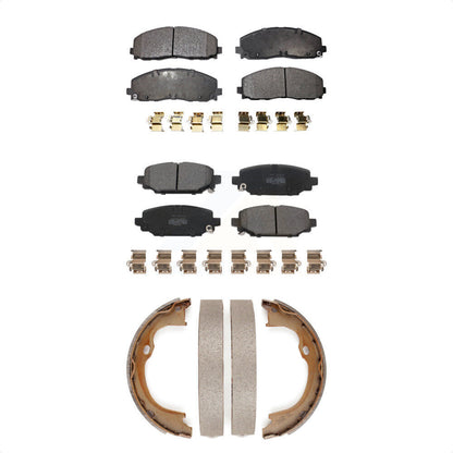 Kit de plaquettes de frein et chaussures de stationnement semi-métalliques avant et arrière, pour Jeep Wrangler