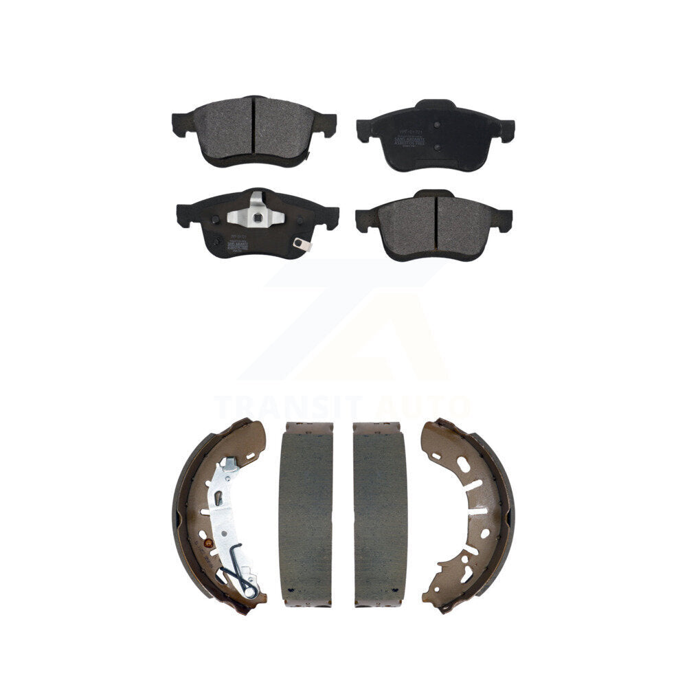 Kit de plaquettes de frein semi-métalliques avant et arrière et de sabots de tambour pour Ram ProMaster Cit 15-21