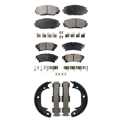 Kit de plaquettes de frein et chaussures de stationnement semi-métalliques avant et arrière, pour Toyota Prius 12-18