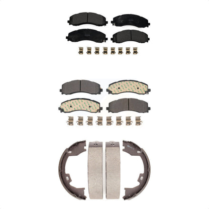 Kit de plaquettes de frein et chaussures de stationnement semi-métalliques avant et arrière, pour Ram 2500 3500