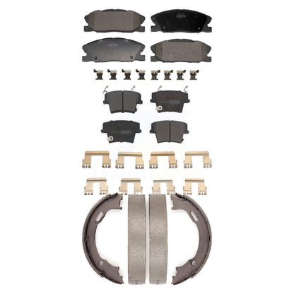 Kit de plaquettes de frein et chaussures de stationnement semi-métalliques avant et arrière, pour Dodge Charger