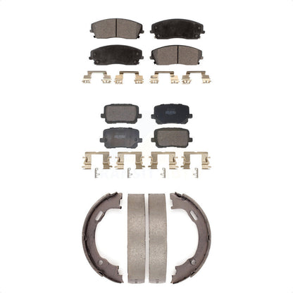 Kit de plaquettes de frein et chaussures de stationnement semi-métalliques avant et arrière, pour Dodge Charger