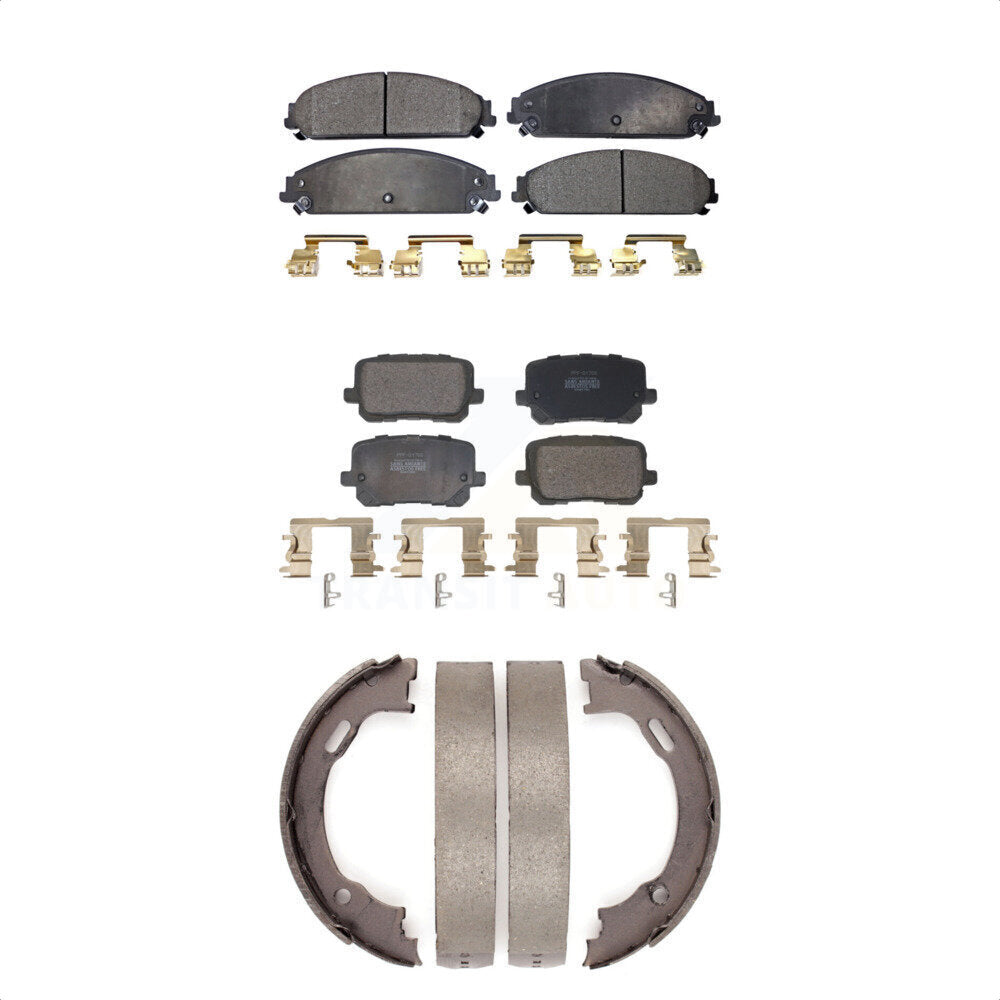 Kit de plaquettes de frein et chaussures de stationnement semi-métalliques avant et arrière, pour Dodge Charger