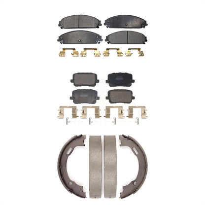 Kit de plaquettes de frein et chaussures de stationnement semi-métalliques avant et arrière, pour Dodge Charger