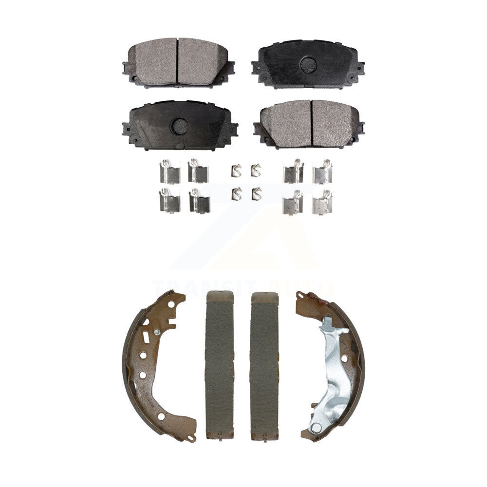 Kit de plaquettes de frein et chaussures de tambour semi-métalliques avant et arrière, pour Toyota Yaris