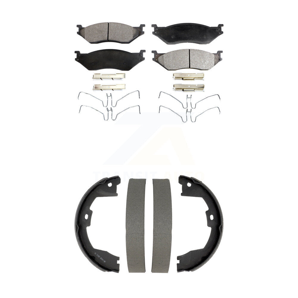 Kit de plaquettes de frein et chaussures de tambour semi-métalliques avant et arrière, pour Ford F-450 Super Dut
