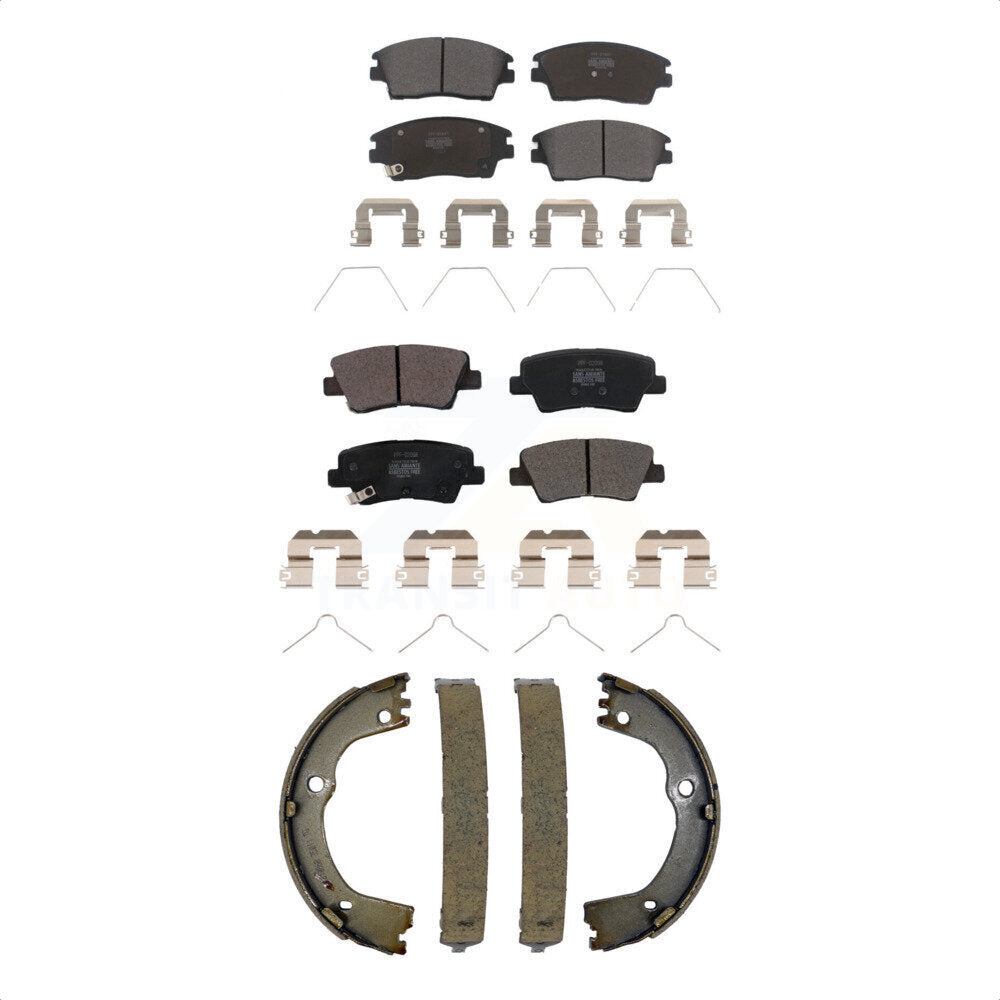 Kit de plaquettes de frein et chaussures de stationnement semi-métalliques avant et arrière, pour Kia Sportage Hyunda