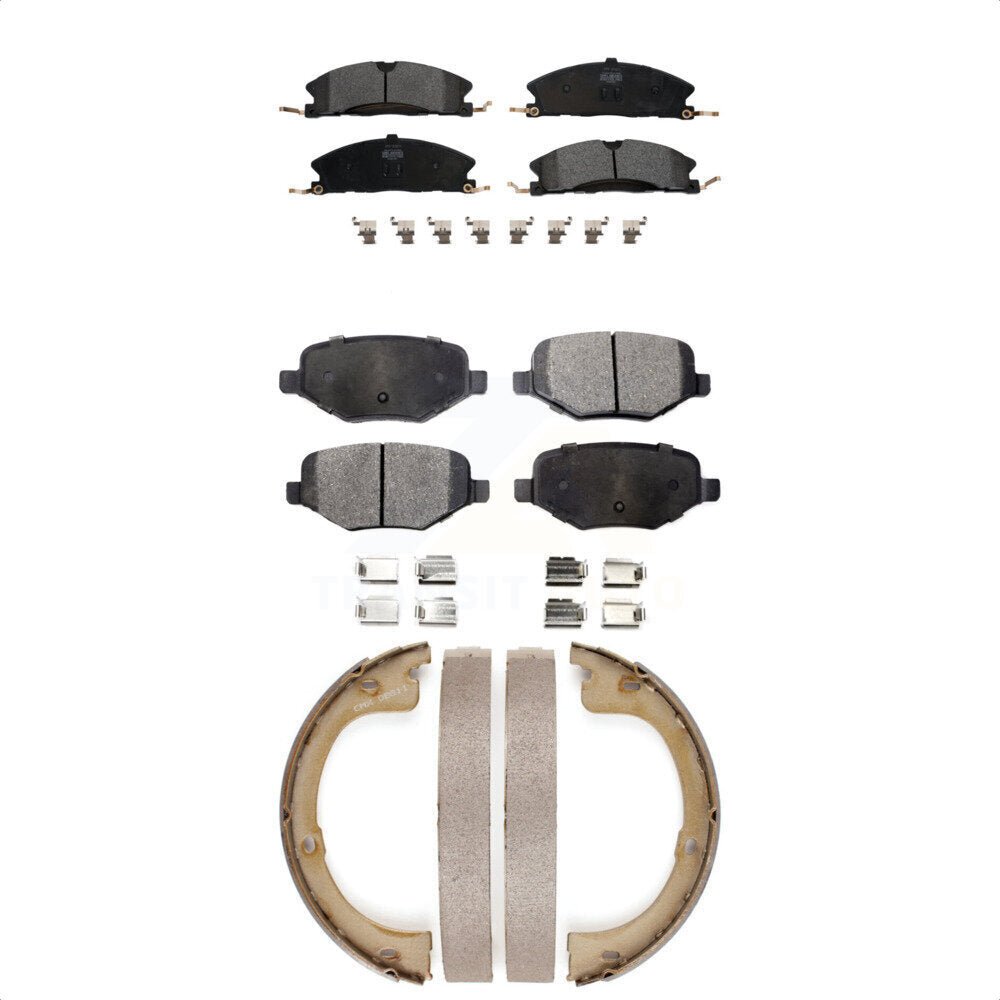 Kit de plaquettes de frein et chaussures de stationnement semi-métalliques avant et arrière, pour Lincoln MKT
