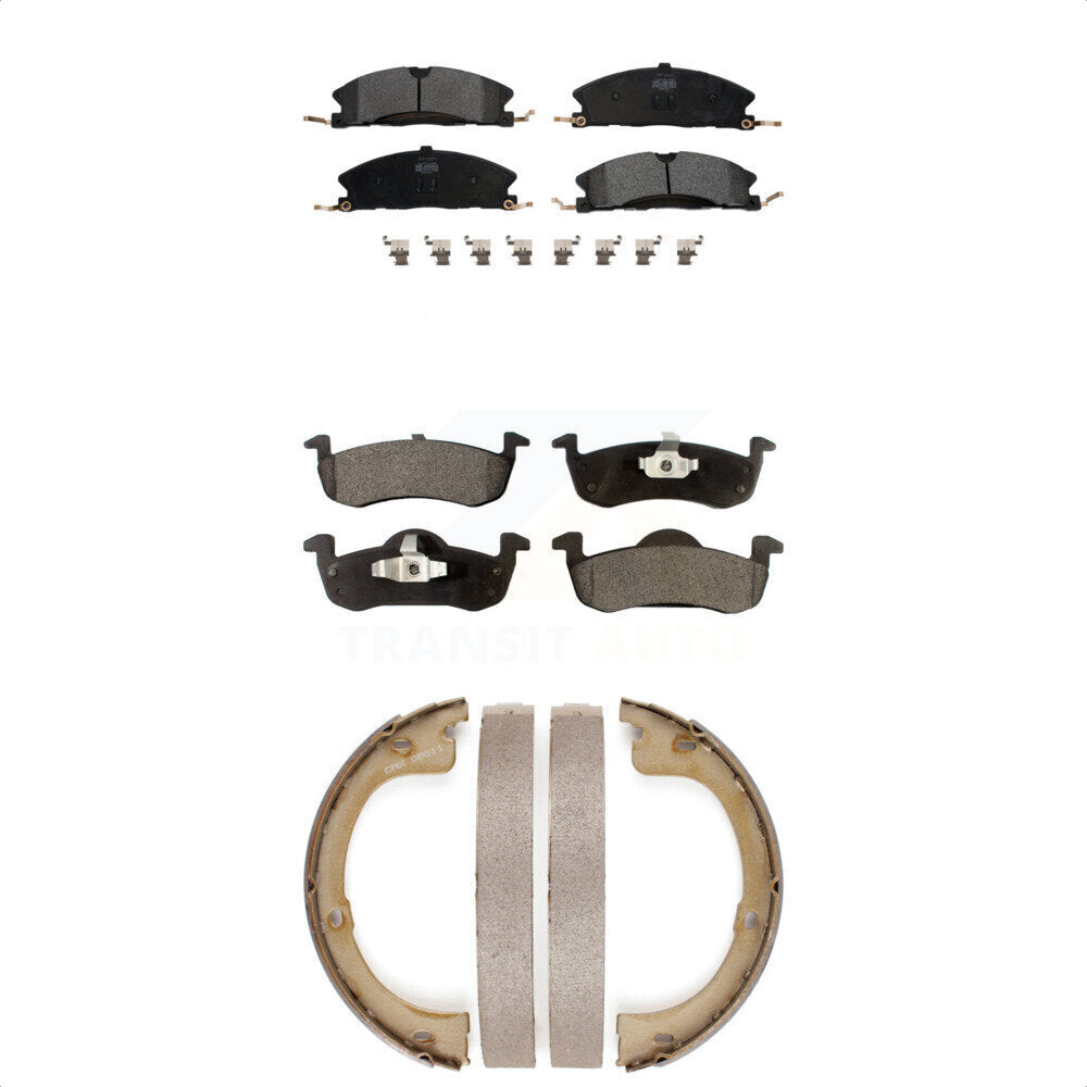 Kit de plaquettes de frein et chaussures de stationnement semi-métalliques avant et arrière, pour Lincoln MKT