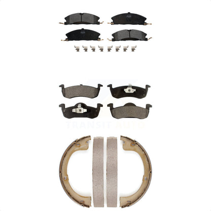 Kit de plaquettes de frein et chaussures de stationnement semi-métalliques avant et arrière, pour Lincoln MKT