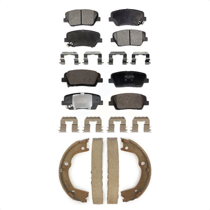 Kit de plaquettes de frein et chaussures de stationnement semi-métalliques avant et arrière, pour Hyundai Santa Fe Ki