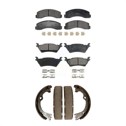 Kit de plaquettes de frein et chaussures de stationnement semi-métalliques avant et arrière, pour Ford F-150