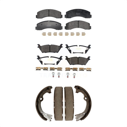 Kit de plaquettes de frein et chaussures de stationnement semi-métalliques avant et arrière, pour Ford F-150