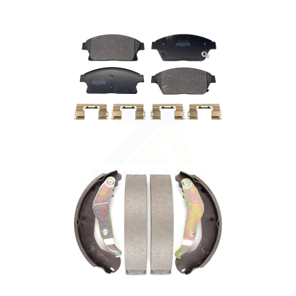 Kit de plaquettes de frein semi-métalliques avant et arrière et de sabots de tambour pour Chevrolet Tra 2013 – 2017