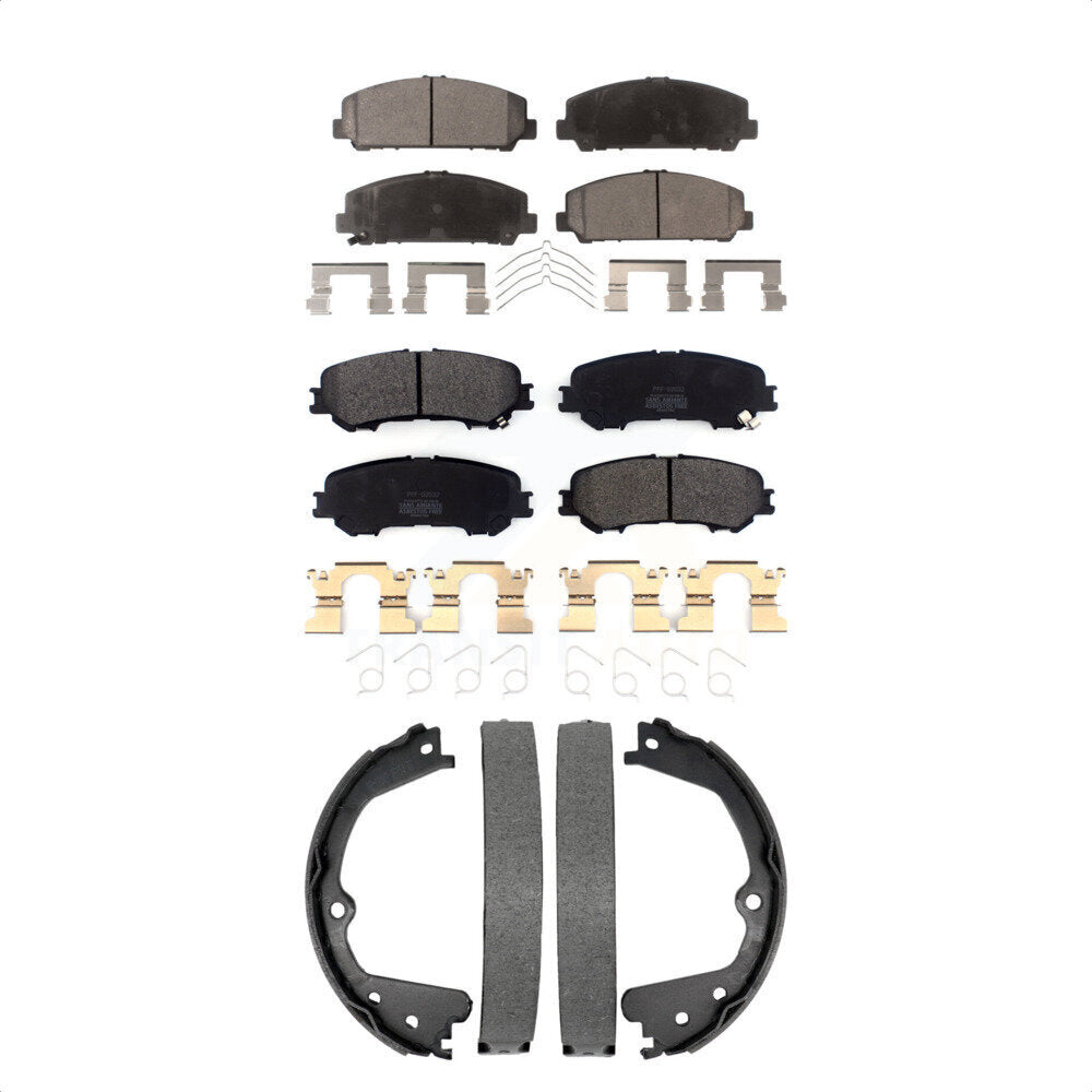 Kit de plaquettes de frein semi-métalliques avant et arrière, chaussures de stationnement pour Nissan TITA 2017 – 2023