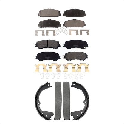 Kit de plaquettes de frein semi-métalliques avant et arrière, chaussures de stationnement pour Nissan TITA 2017 – 2023