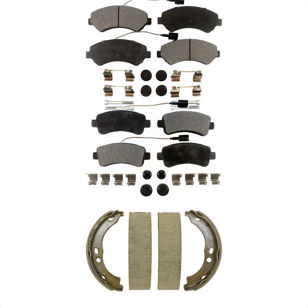 Kit de plaquettes de frein semi-métalliques avant et arrière, chaussures de stationnement pour Ram ProMaster 2500 350