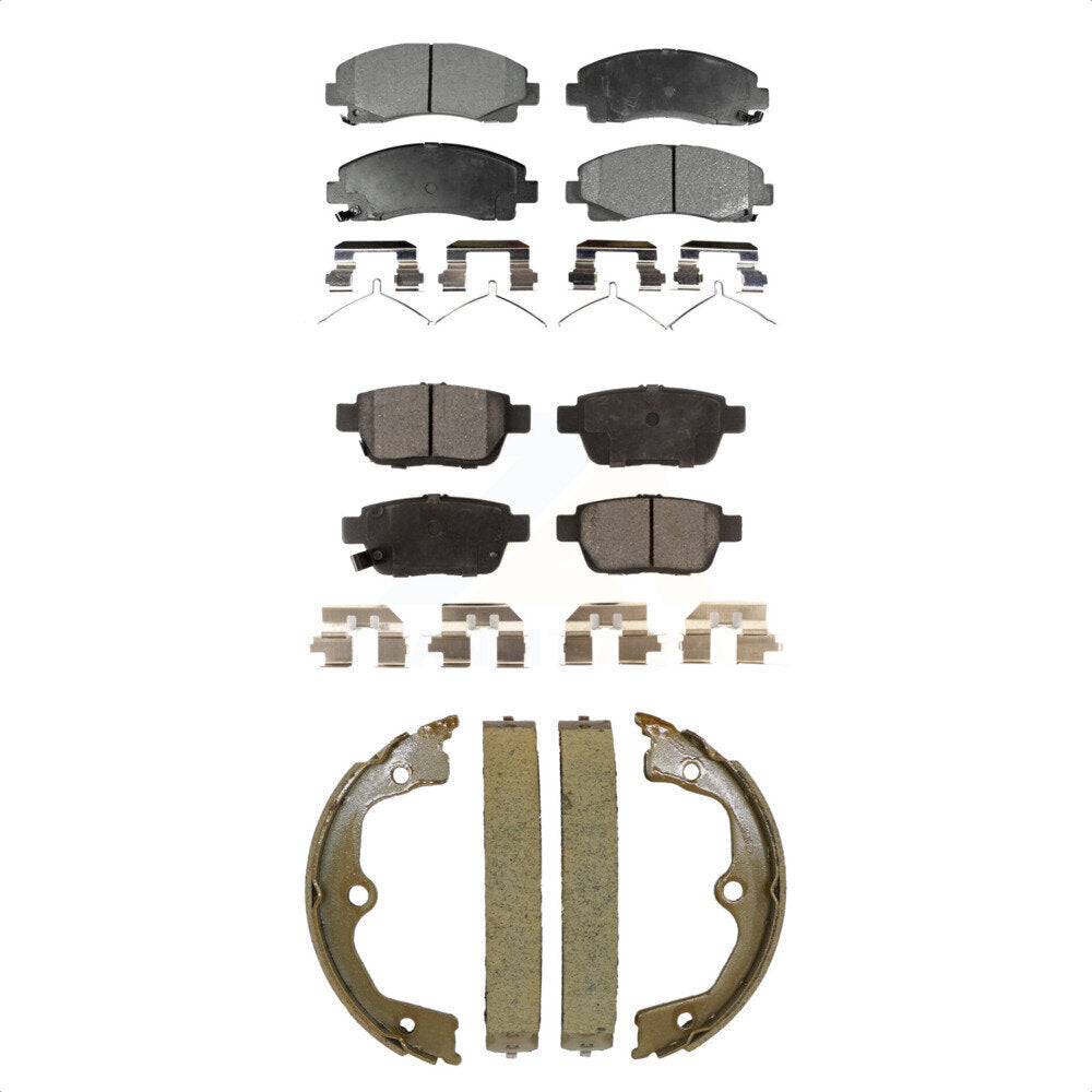 Kit de plaquettes de frein et de chaussures de stationnement semi-métalliques avant et arrière, pour Acura T 2009 – 2014