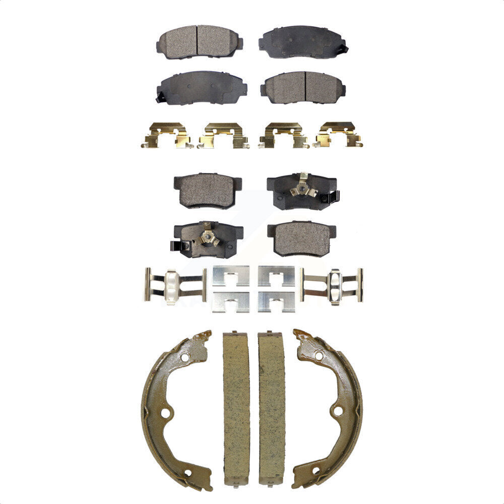 Kit de plaquettes de frein semi-métalliques avant et arrière, chaussures de stationnement pour Honda Accord Crosstou