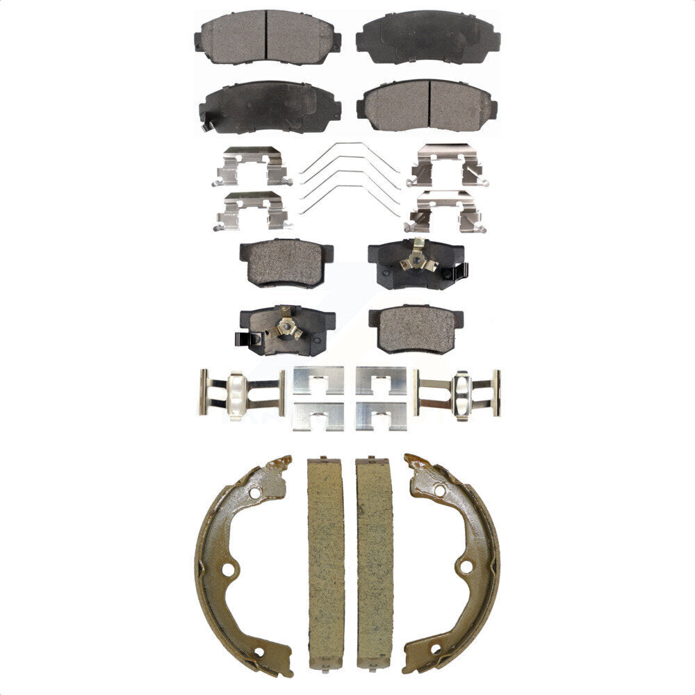 Kit de plaquettes de frein semi-métalliques avant et arrière, chaussures de stationnement pour Honda Crosstour Accor