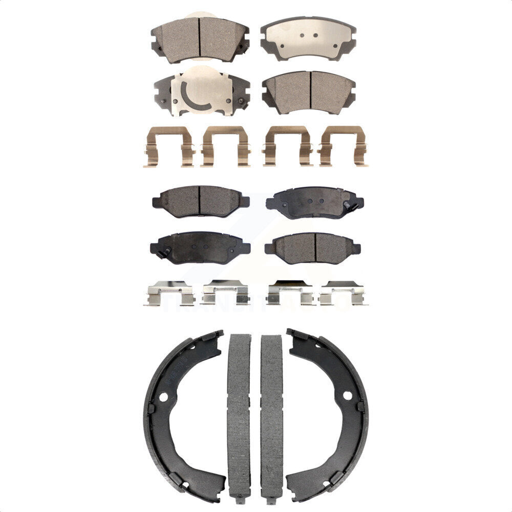 Kit de plaquettes de frein semi-métalliques avant et arrière, chaussures de stationnement pour Chevrolet Camaro LT L